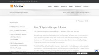 New CP System Manager Software – Abriox