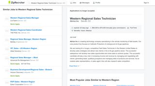 Western Regional Sales Technician Job in Denver, CO at Abriox Inc