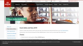ABRSM: Exam dates and fees