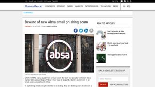 Beware of new Absa email phishing scam | IOL Business Report