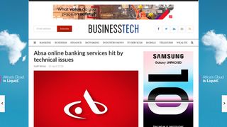 Absa online banking services hit by technical issues