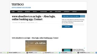 www.absadirect.co.za login - Absa login, online banking app, Contact
