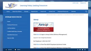 Human Resources / AESOP Absence Management