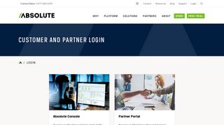 Customer and Partner Login | Absolute