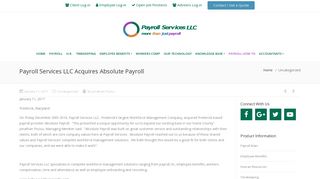 Payroll Services LLC Acquires Absolute Payroll
