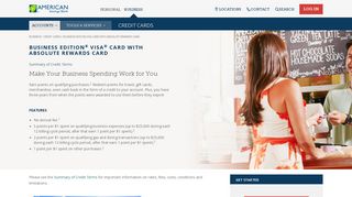 Absolute Rewards - Business Edition® Visa® Credit Card | American ...