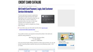 Abt Credit Card Payment, Login, and Customer Service Information ...