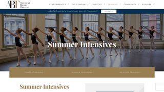 Summer Intensives - American Ballet Theatre