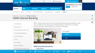 Internet Banking | Abu Dhabi Islamic Bank (ADIB) - Egypt