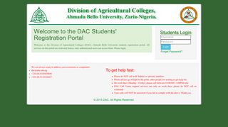 Login Student Portal - DAC