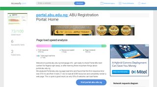 Access portal.abu.edu.ng. ABU Registration Portal: Home