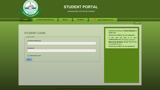 student login - Student portal - Federal University of Agriculture ...