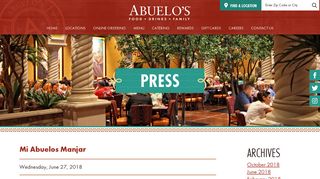Mi Abuelos Manjar - Abuelo's - Americas #1 Mexican Restaurant ...