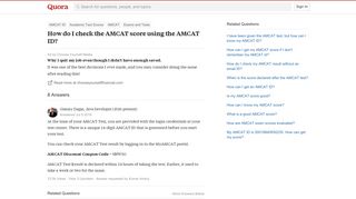 How to check the AMCAT score using the AMCAT ID - Quora