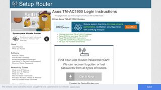Login to Asus TM-AC1900 Router - SetupRouter