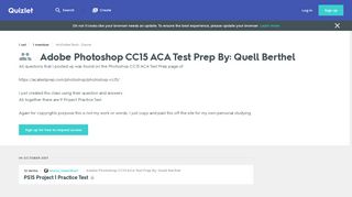Adobe Photoshop CC15 ACA Test Prep By: Quell Berthel | Quizlet