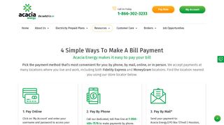 Payment Centers - Acacia Energy - Texas Prepaid Energy