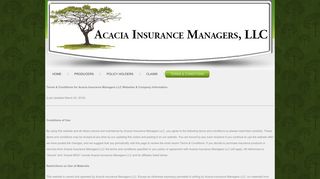 Terms & Conditions - Acacia MGA