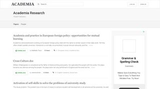 Academia Research Research Papers - Academia.edu