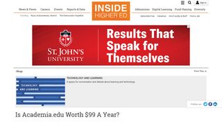 Is Academia.edu Worth $99 A Year? | Technology and Learning