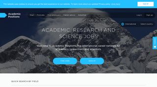 Academic Positions: Academic, research and science jobs