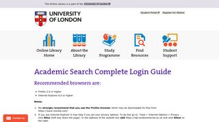Academic Search Complete Login Guide | The Online Library