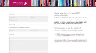 Signavio Process Manager - Academic Registration | Signavio