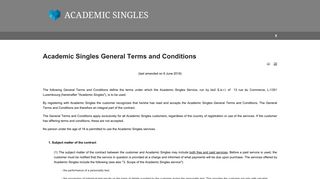 Terms & Conditions | Academic singles