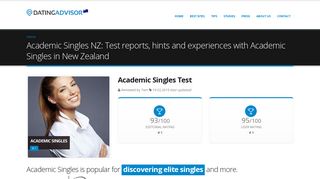 What noone tells you about Academic Singles - DatingAdvisor.co.nz