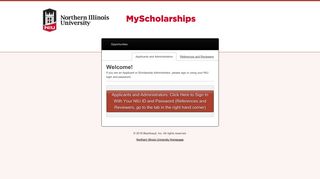 Sign In - Northern Illinois University Scholarships