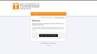 Sign In - The University of Tennessee Knoxville Scholarships