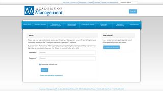 Login - Academy of Management