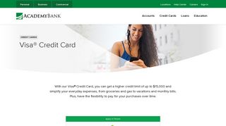 Visa® Credit Card | Academy Bank