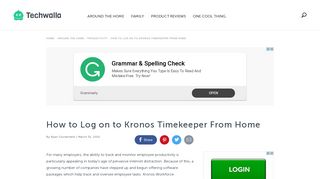 How to Log on to Kronos Timekeeper From Home | Techwalla.com