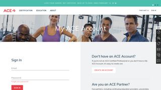 Sign In - ACE Fitness