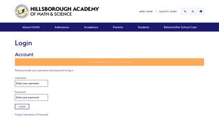 Login - Hillsborough Academy of Math and Science K-8