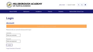 HAMS Parent Portal - Hillsborough Academy of Math and Science