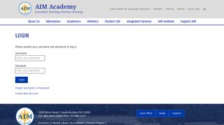 Login - AIM Academy