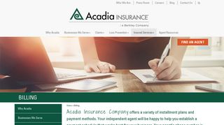 Pay Bill - Billing - Acadia Insurance