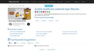 Acadia healthcare webmail login Results For Websites Listing