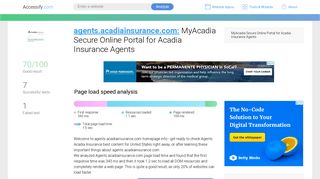 MyAcadia Secure Online Portal for Acadia Insurance Agents - Accessify