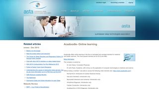 Acadoodle- Online learning | ASTA - Australasian Sleep Technologists ...