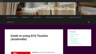 Guide to using ECG Teacher (Acadoodle) | Welcome to LKCMedicine ...