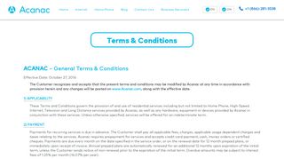 Terms & Conditions – Acanac