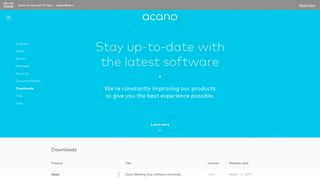 Download the Acano app and stay up-to-date with the latest version ...