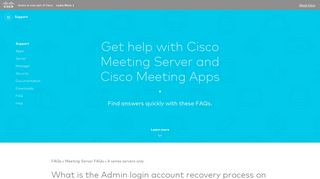 Cisco Meeting Server Knowledgebase - What is the Admin login ...