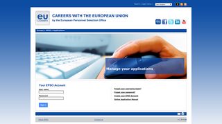 EPSO Account - EU careers : The European Personnel Selection ...