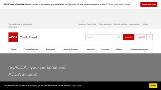myACCA - your personalised ACCA account | ACCA Global