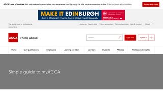 Simple guide to myACCA | ACCA Global