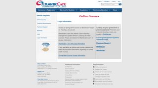 Online Courses Login - Atlantic Cape
